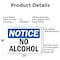 Signmission No Alcohol, 24 in W x Rectangle, Aluminum OS-2PACK-NS-A-1824-L-16002 - alternate 4